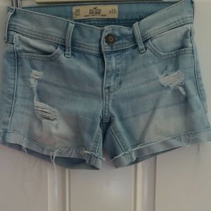 Hollister distressed jean shorts